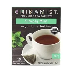China Mist - Simply Mint Herbal Full Leaf Tea Sachet, 15 Count Box - Biodegradable And Individually Wrapped (6 Pack) -Bunn Outlet Store 418qejcaccl 1