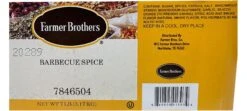 Farmer Brothers Barbecue Spice, 7 Lbs - Original Cain's Blend! -Bunn Outlet Store 7846504 ingredients