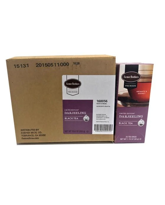 Farmer Brothers Premium: Darjeeling Hot Tea, 6/25 Ct Tea Boxes 1 Farmer Brothers Premium: Darjeeling Hot Tea, 6/25 Ct Tea Boxes