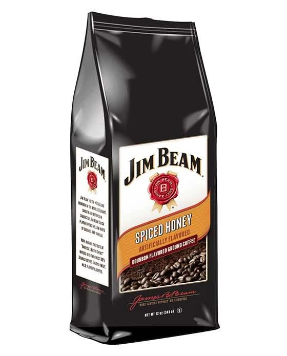 Jim Beam Spiced Honey Bourbon Flavored Ground Coffee, 1 Bag (12 Oz)