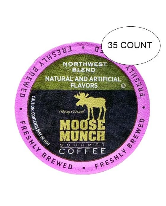 Moose Munch Coffee By Harry & David, Northwest Blend, 35 Single Serve Cups 1 Moose Munch Coffee By Harry & David, Northwest Blend, 35 Single Serve Cups