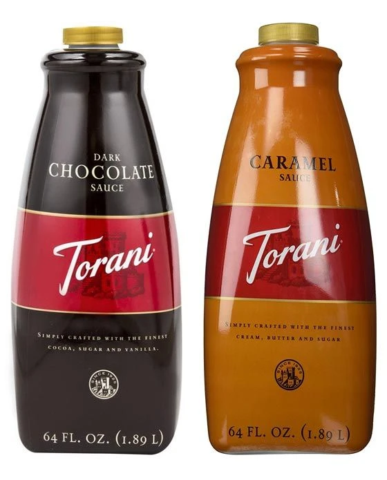 One Torani Dark Chocolate & One Torani Caramel Sauce (64oz Each) 1 One Torani Dark Chocolate & One Torani Caramel Sauce (64oz Each)