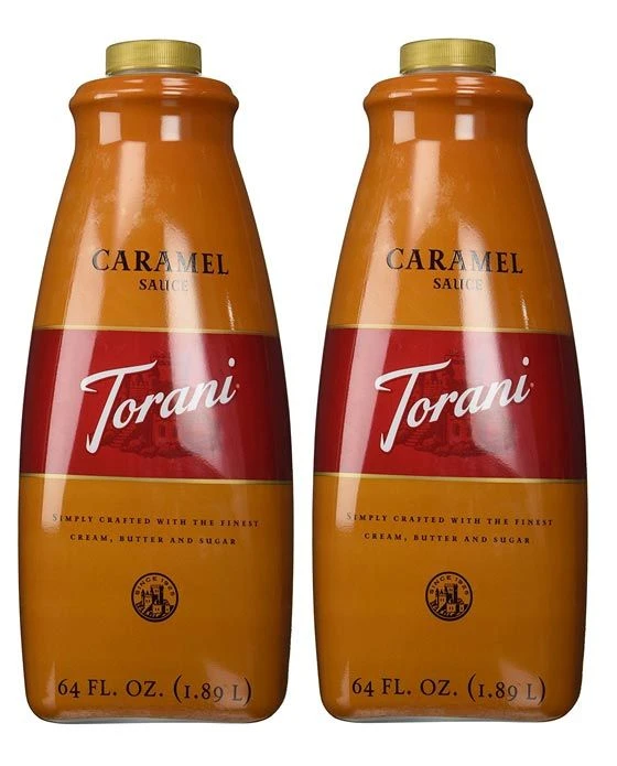 Torani Caramel Sauce, 2 Bottles/64 Oz Ea. Free Pump Included 1 Torani Caramel Sauce, 2 Bottles/64 Oz Ea. Free Pump Included