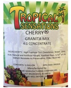 Tropical Sensations - Cherry Granita Mix, 6 Bottles 64 Oz Each