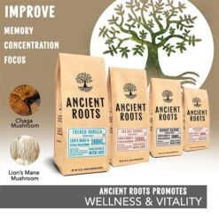 Ancient Roots Hazelnut Medium Roast Flavored Mushroom Ground Coffee 4/12 Oz Bags -Bunn Outlet Store ancient roots french vanilla flavored mushroom coffee french vanilla coffee1 2 1 1 1 1 1 1