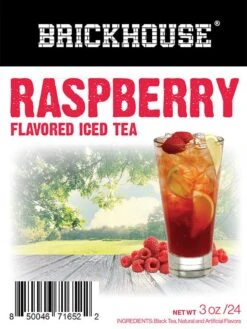 Brickhouse Raspberry Flavored Iced Tea, 24/3 Oz Packets, Loose Leaf With Filters -Bunn Outlet Store brickhouse raspberry flavored iced tea 2