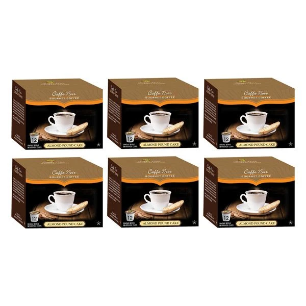 Caffe Noir Gourmet Coffee Almond Pound Cake, Single Serve Beverage Cups, 6 Box 12 Count Each 1 Caffe Noir Gourmet Coffee Almond Pound Cake, Single Serve Beverage Cups, 6 Box 12 Count Each