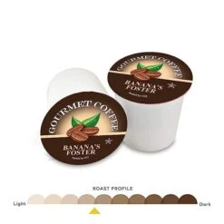 Caffe Noir Gourmet Coffee Bananas Foster, Single Serve Beverage Cups, 6 Box 12 Count Each -Bunn Outlet Store caffenoirbananasfoster 1