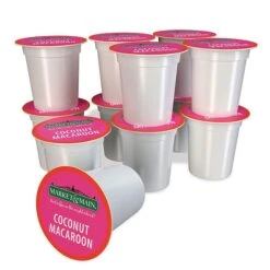 Market & Main Coconut Macaroon Single Serve Coffee Cups, 6 Boxes (72 Cups) 10 Market & Main Coconut Macaroon Single Serve Coffee Cups, 6 Boxes (72 Cups) -Bunn Outlet Store market main onecup coconut macaroon compatible with keurig k cup brewers 12 count1 1