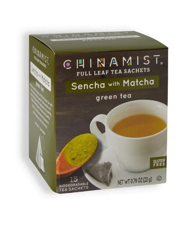 China Mist Sencha With Matcha Green Tea Sachets, 2 Boxes 15 Count Each - Biodegradable And Individually Wrapped 2 China Mist Sencha With Matcha Green Tea Sachets, 2 Boxes 15 Count Each - Biodegradable And Individually Wrapped - Image 2