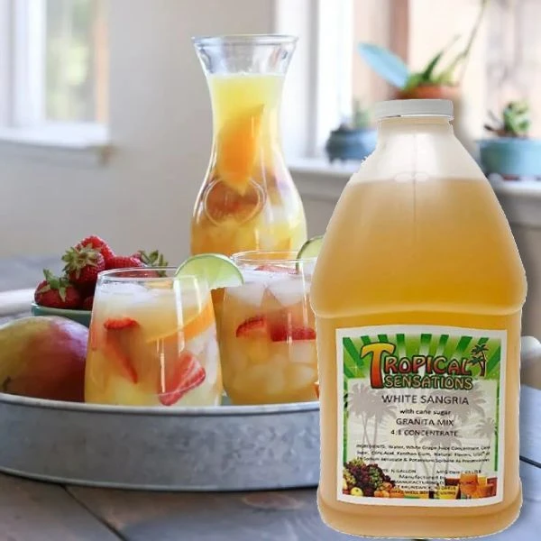 Tropical Sensations White Sangria Frozen Drink Mix, 6 Bottles 64 Oz Each - Made With Pure Cane Sugar 2 Tropical Sensations White Sangria Frozen Drink Mix, 6 Bottles 64 Oz Each - Made With Pure Cane Sugar - Image 2